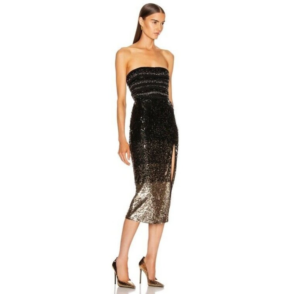 Rêve Riche Ilma Dress Black Sequin Degrade  High - Picture 2 of 4